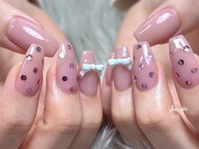 ジャミーラ/桜色リボンネイル