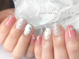 幸せブライダルネイル(^3^)/