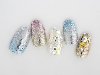 アートラウンジリハナ(Art Lounge Rihana)/ラメグラホロネイル