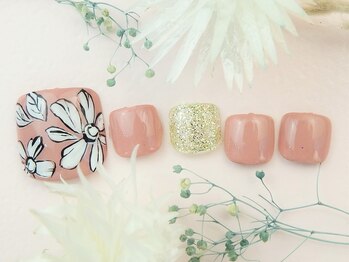 ネイルズガッシュ 蒲田東口店(NAILsGUSH)/レトロフラワーデザイン♪