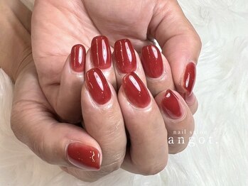 アンガット(angot.)/お祝い還暦赤ネイル