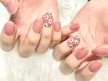 ネイルアンドアイラッシュサロン エスポアール(nail&eyelash salon espoir)/シンプルお花ネイル