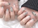 marble french nail