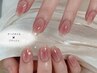 【最新ワンホンネイル】うるじゅわチークネイル×指先キラキラフラッシュ♪