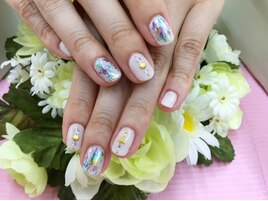 ホイルアート☆夏ネイル