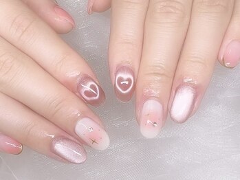 ティンク センター南 アイラッシュアンドネイル (Tink eyelash＆nail)の写真/【定額Cコース(120分)¥9000☆】パーツ配置変更OK＆300種類のカラーからお選びいただけます◎