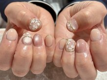 ネイルサロン ロゼプリュム/じゅわっとチークで桜ネイル