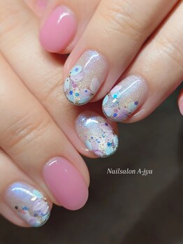 ネイルサロン アージュ(Nail Salon A jyu)の写真/毎月新作デザインが登場♪トレンドを取り入れたアート×豊富なカラーで、キレイ～個性派まで幅広くご提案◎