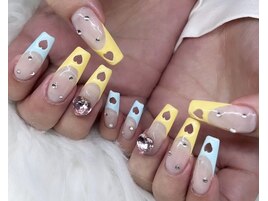 ハート ネイルチップ 長さだし