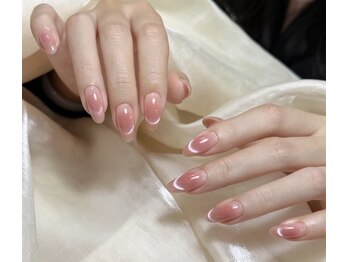 Nail salon 8の写真/【シンプル×デザイン性◎】当店イチオシ★ちゅるん×上品な指先♪チーク×マグネットフレンチ¥6500→¥6000