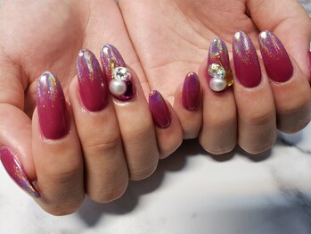 アキレイ(AKILEY)/ピンク×ユニコーンネイル