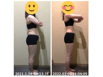美容整体院元 光の森店/ダイエット3ヵ月 before&after