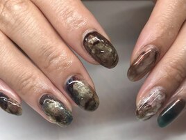奥行きニュアンスネイル