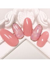 フィーノ ネイル(fino nail)/上品ピンクマーブル