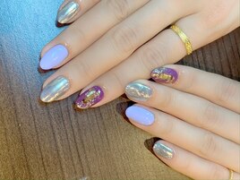 ３月　ミラーネイル