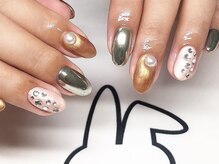ネイルサロン ラビットフット(Rabbit foot)/ミラーネイル6980円