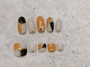 シェリーネイル(Cherie Nail)/お揃いブロックアート♪