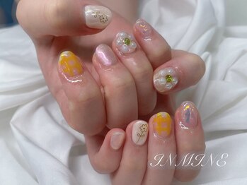インミニネイルサロン 上野御徒町(INMENE)/おしゃれフラワーネイル♪