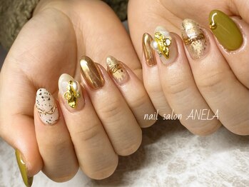 アネラ(ANELA)/ニュアンスゴールドネイル