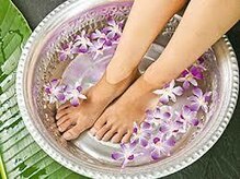 もみの木/足つぼコースには、足湯つき。