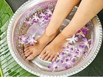 もみの木/足つぼコースには、足湯つき。