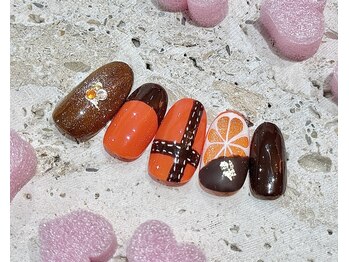 バレンタインネイル