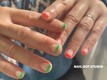 ネイルドットスタジオ 堺筋本町(NAIL DOT STUDIO)/バイカラーフレンチ