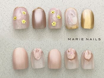 マリーネイルズ 大阪梅田店(MARIE NAILS)の写真/★オフ込み定額上¥8800。下¥7700！オリジナルアートの種類豊富/アフターケアも◎/嬉しい1週間保証付き♪