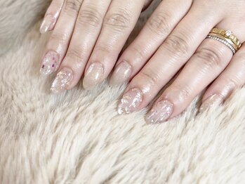 リネイル(RE:NAIL)/押し花とバカラ♪定額【rich】