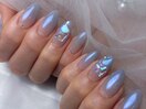 うるうるオーロラミラーネイル