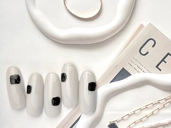 ネイルサロン&スクール ジーナ(GINA)/グレー×ラメブラック