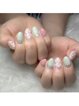 モモ(Momo)/桜桜パステルネイル