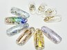 クリアネイルなのにキラキラ華やか♪フォイルネイル5500円　60分