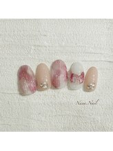 ナナネイル(Nana.Nail)/ニュアンス×3D貝殻ネイル