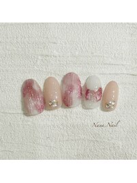 ニュアンス×3D貝殻ネイル