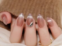 ヴァンネイル(VINGT NAIL nail&eye beauty)/うる艶ピンクマグネットネイル