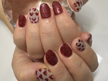 ビーアヴニール(B.Avenir)/バレンタインネイル