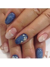 クリスタルネイル ボンベルタ橘店(CRYSTAL NAIL)/デニム風ネイル