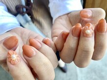 ニキ ヘアー ネイル(niki hair nail)/オレンジクリアフラワー