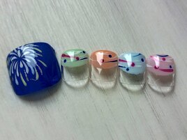 夏祭りネイル