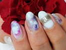 マットwhite・ニュアンスネイル