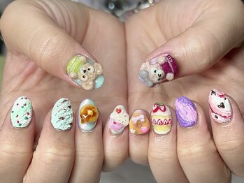 新宿３dネイル ダッフィーネイル