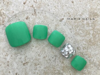 マリーネイルズ 横浜店(MARIE NAILS)/フット定額¥6,600 緑0807a