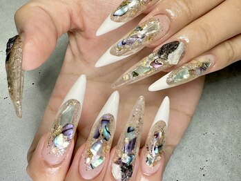 ローズクォーツ(Rose Quartz)の写真/ちび爪&深爪さんも長さ出しで女性らしい指先へ◇あなたらしさを最大に引き出すデザインで毎日を彩る♪