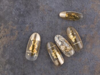 サンミーゴネイル 神戸店(Sunmego Nail)/ニュアンス金箔ネイル