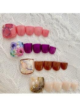 パスリー ネイルアンドケア(Parsley Nail&Care)/【フット春】シンプルアート
