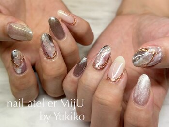 ネイル アトリエ ミジュ(nail atelier MijU)/天然石風ネイル