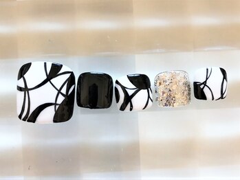 ネイルサロン あかねいろ/春夏 ニュアンスモノトーン