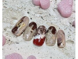 バレンタインネイル