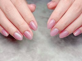 ピンクシンプルネイル